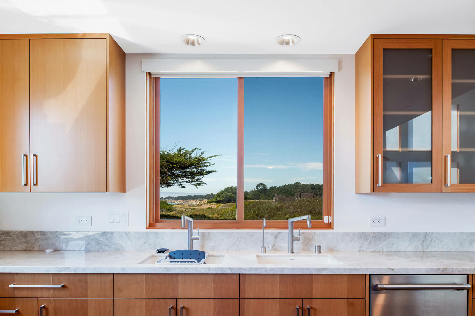 Beach Dreams bright kitchen sink with window